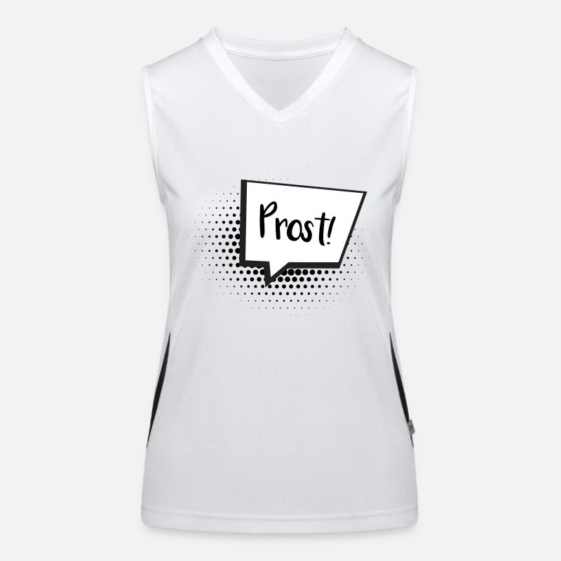 Prost Sprechblase Funktionelles Kontrast-Tank Top für Frauen