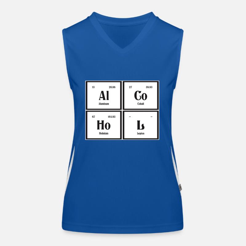 Alkohol | Periodensystem der Elemente Funktionelles Kontrast-Tank Top für Frauen