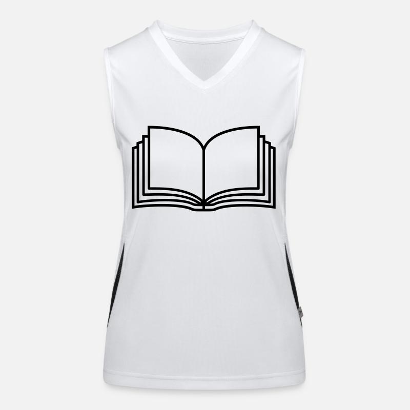 Novel Open Book Pages Women's Functional Contrast Tank Top