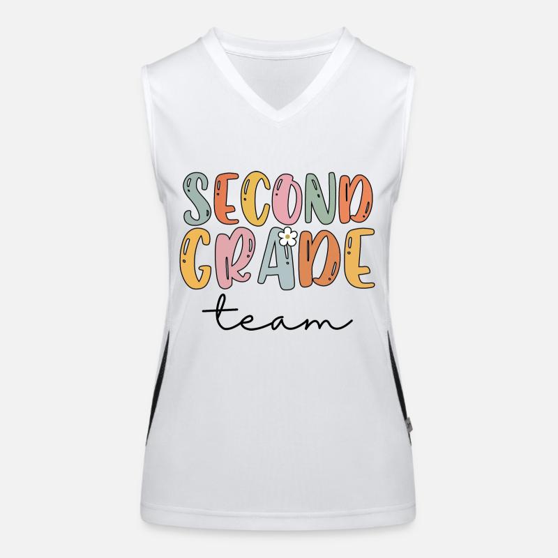 Team Second Grade 2nd Grade School Lehrer Geschenk Funktionelles Kontrast-Tank Top für Frauen