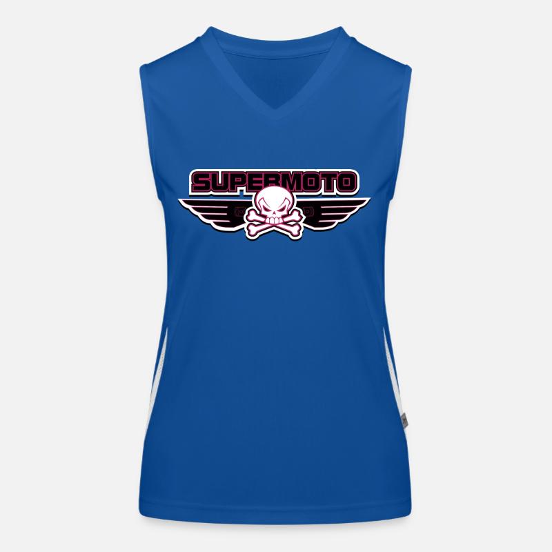 SUPER MOTO Pirates rose Débardeur respirant contrasté Femme