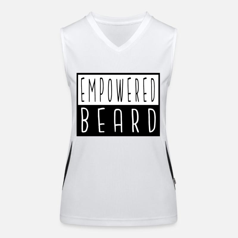beard beard lover earloop facical hair Funktionelles Kontrast-Tank Top für Frauen