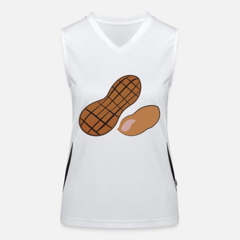 Peanut Nut Illustration Women's Functional Contrast Tank Top