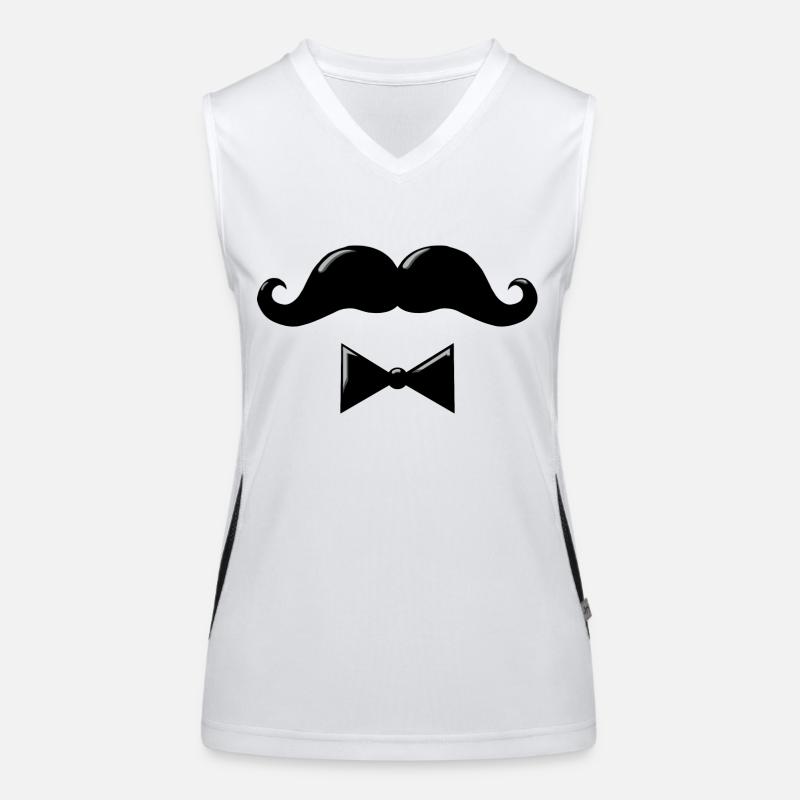 Eleganter Schnurrbart Funktionelles Kontrast-Tank Top für Frauen
