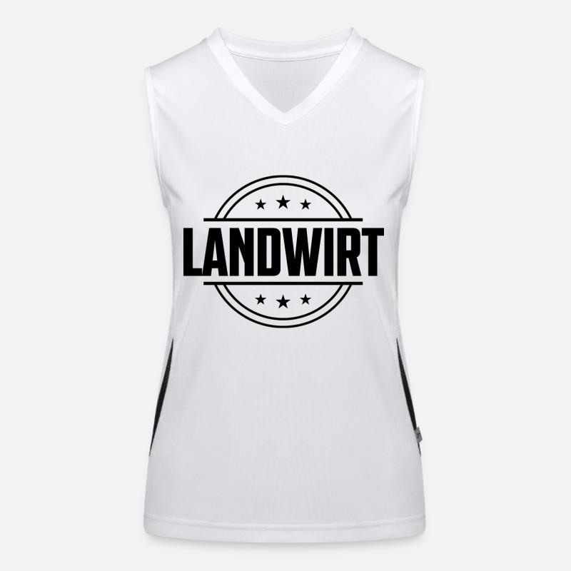 Landwirt Beruf Funktionelles Kontrast-Tank Top für Frauen