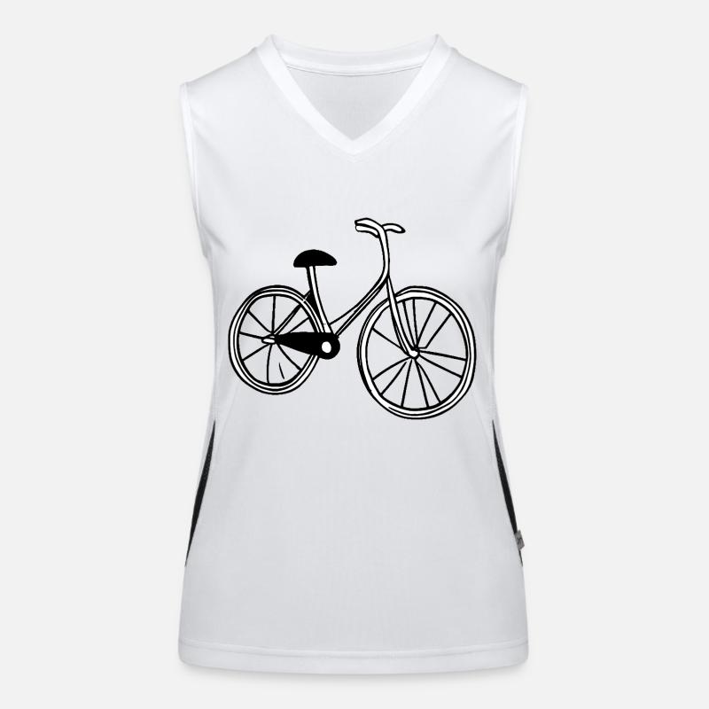 Bicycle Doodle Bicycles Cycling Silhouette 2 Débardeur respirant contrasté Femme