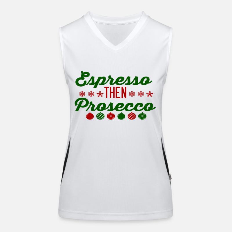 Espresso puis Prosecco Débardeur respirant contrasté Femme