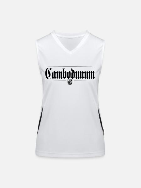 Cambodunum - Funktionelles Kontrast-Tank Top für Frauen - Weiß/Schwarz - Vorne