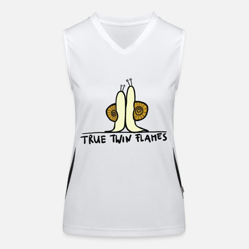 true twin flames Funktionelles Kontrast-Tank Top für Frauen