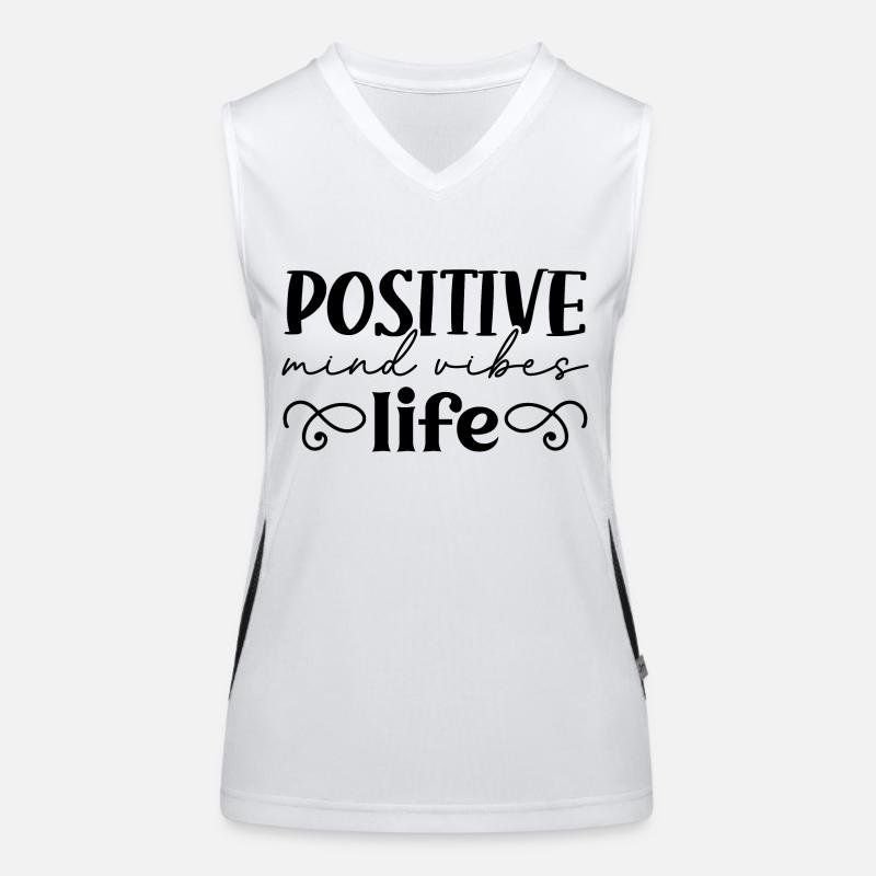 Positive mind vibes life Funktionelles Kontrast-Tank Top für Frauen