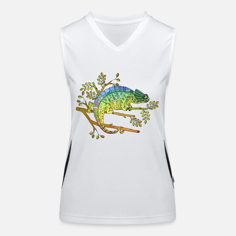 Chamäleon Funktionelles Kontrast-Tank Top für Frauen