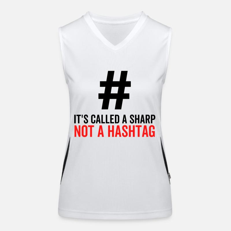 It's Called a Sharp Not a Hashtag Women's Functional Contrast Tank Top