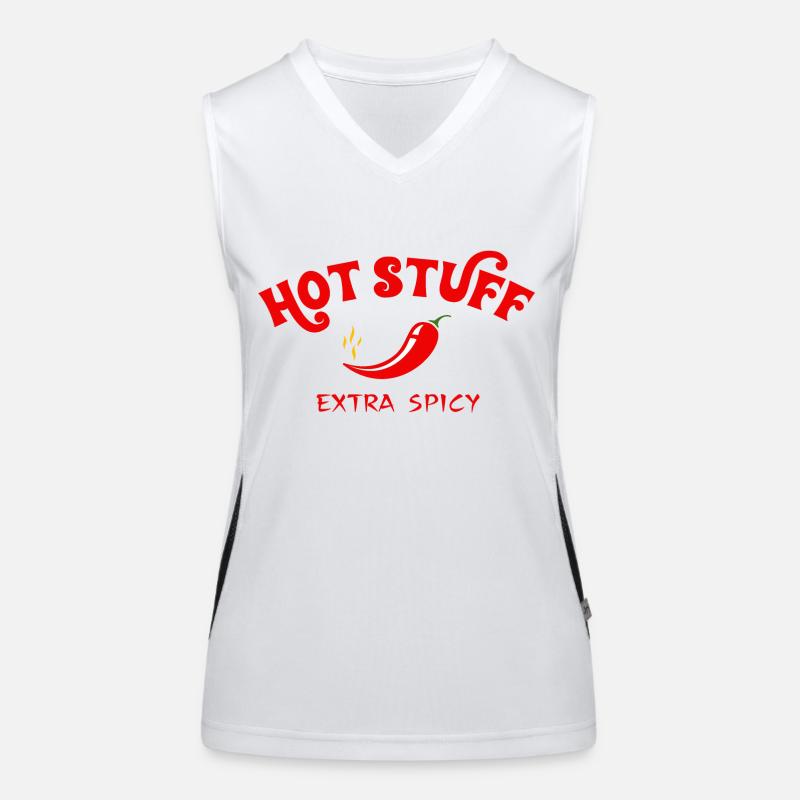 Hot stuff extra spicy original gift idea Women's Functional Contrast Tank Top