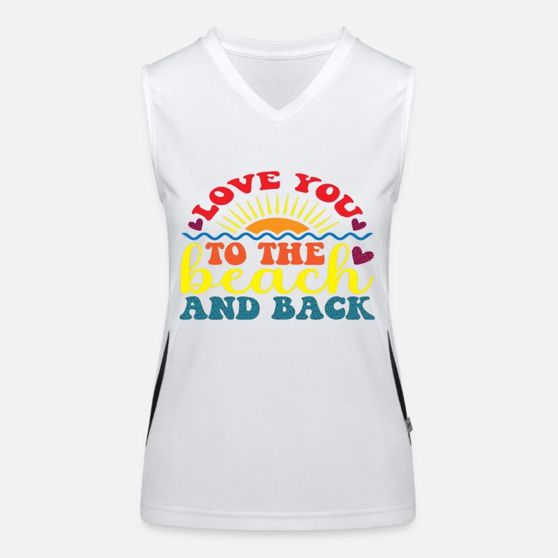 Love you to the Beach and back Funktionelles Kontrast-Tank Top für Frauen