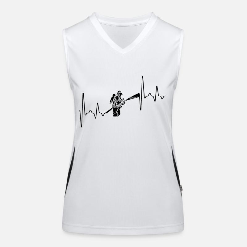 Fréquence cardiaque de pompier Débardeur respirant contrasté Femme