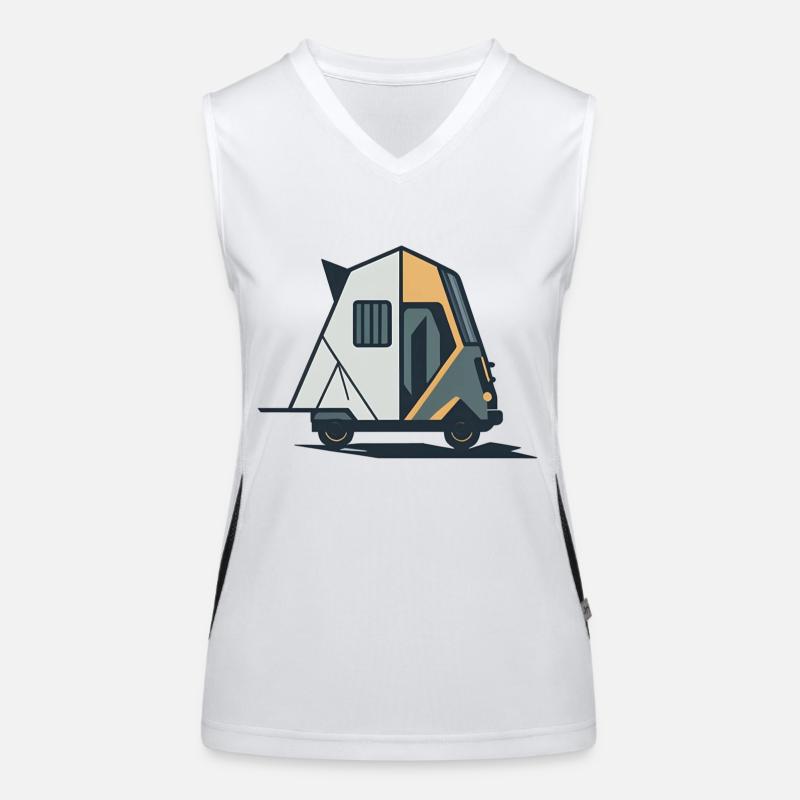 Geometrischer Wohnmobil Funktionelles Kontrast-Tank Top für Frauen