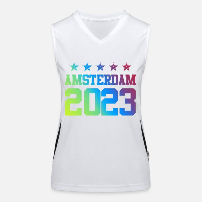 Amsterdam 2023 Funktionelles Kontrast-Tank Top für Frauen