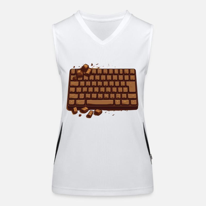 Chocolate Keyboard PC Nerd wasd Chocolate Keys Women's Functional Contrast Tank Top