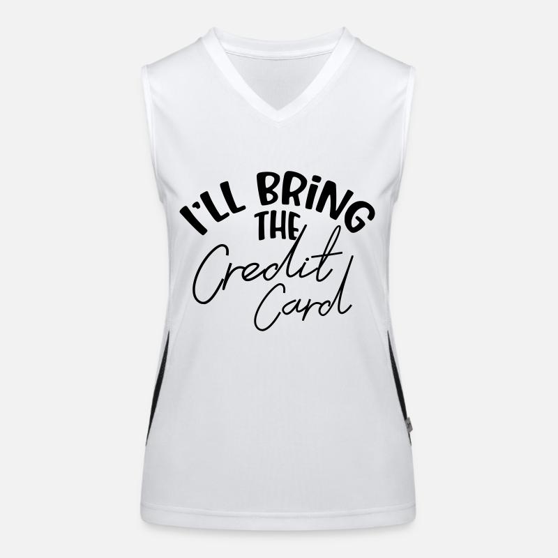 Let's Party 'til She's Married! Credit Card Women's Functional Contrast Tank Top