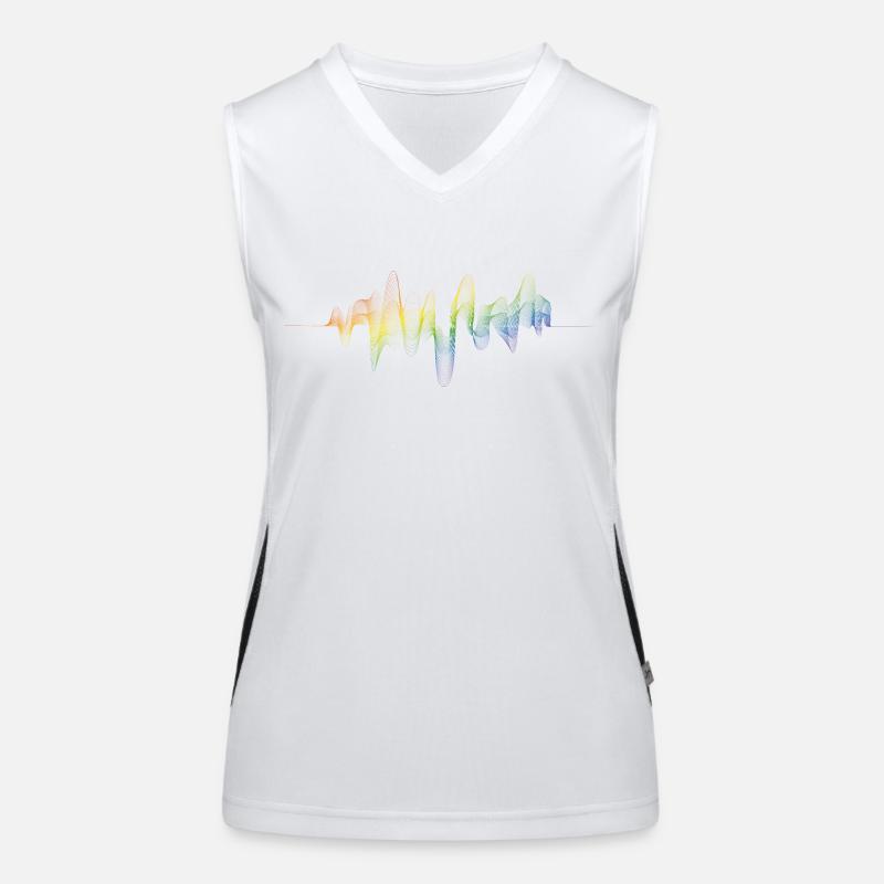 Rainbow power Funktionelles Kontrast-Tank Top für Frauen