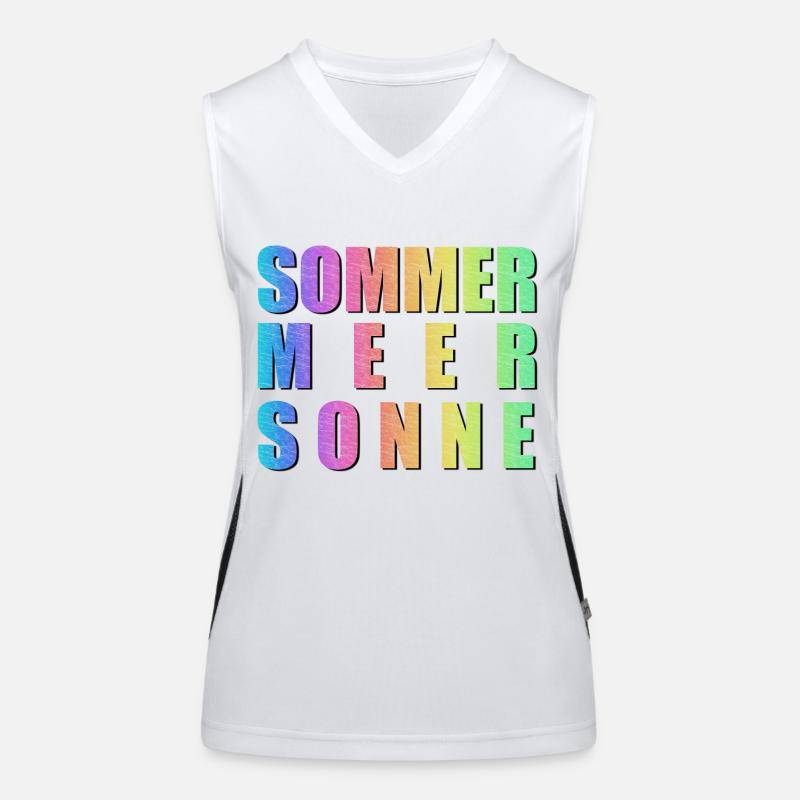 Sommer Meer Sonne Hippie bunt Trend Funktionelles Kontrast-Tank Top für Frauen