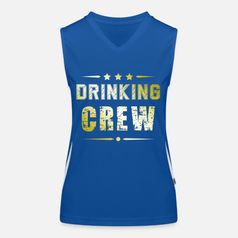 Drinking Crew Funktionelles Kontrast-Tank Top für Frauen