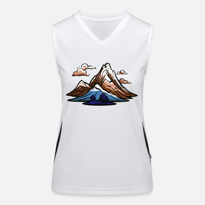 Berge Symbol Funktionelles Kontrast-Tank Top für Frauen