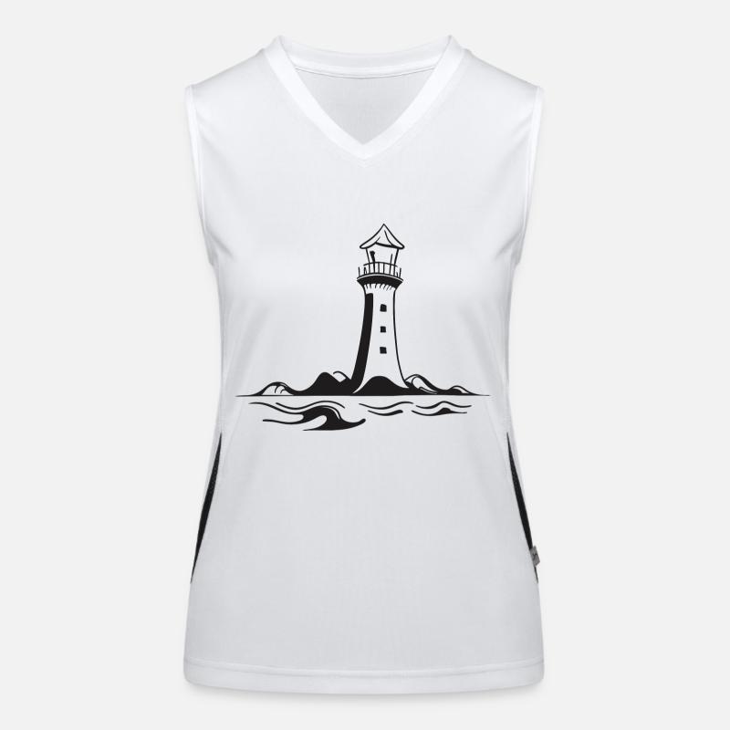 Leuchtturm Funktionelles Kontrast-Tank Top für Frauen