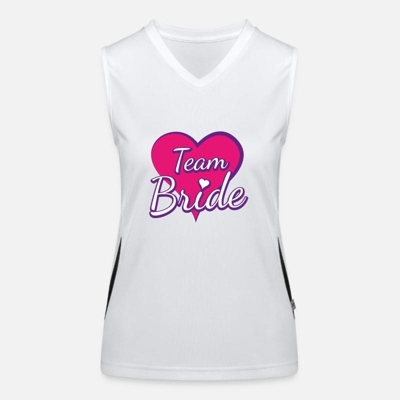 Team Bride Funktionelles Kontrast-Tank Top für Frauen
