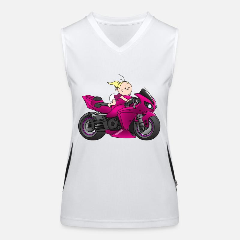 Motor-Mädchen Funktionelles Kontrast-Tank Top für Frauen