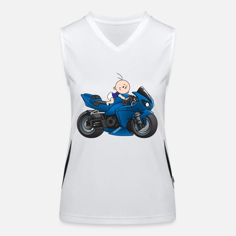 Motor-Junge Funktionelles Kontrast-Tank Top für Frauen