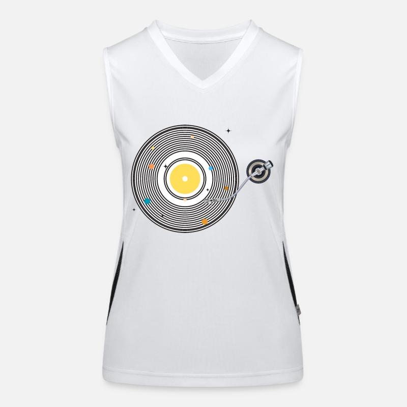 Système Solaire Disque Vinyle Débardeur respirant contrasté Femme