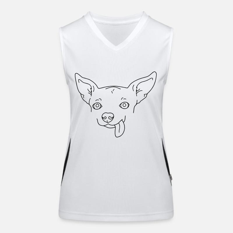 Hund Funktionelles Kontrast-Tank Top für Frauen