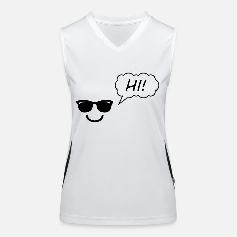 smileface Salut Débardeur respirant contrasté Femme