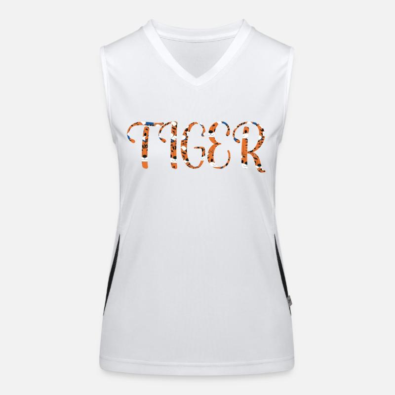 Tiger Font Women's Functional Contrast Tank Top