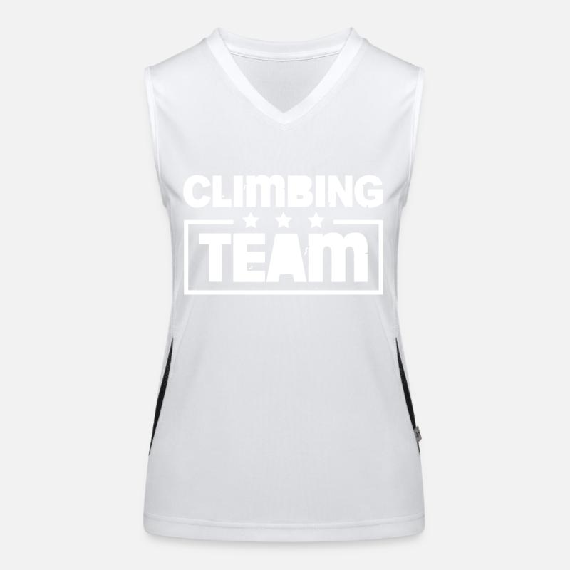 Climbing Team Klettern Mannschaft Bunt Funktionelles Kontrast-Tank Top für Frauen