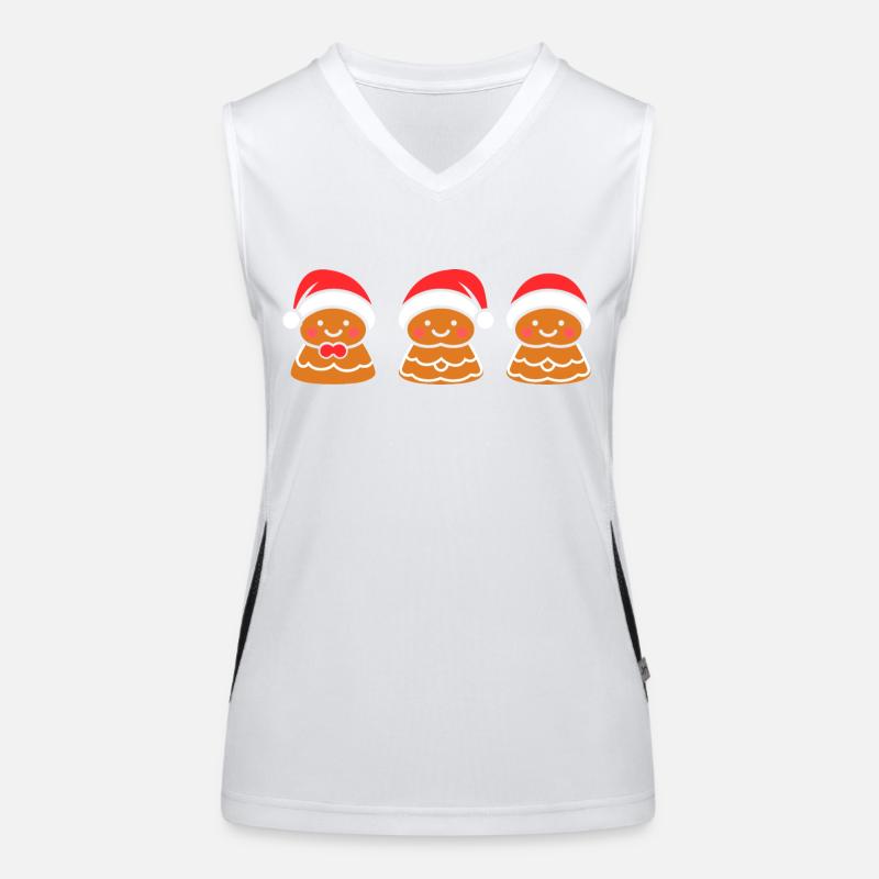 Gingerbread Man Women's Functional Contrast Tank Top