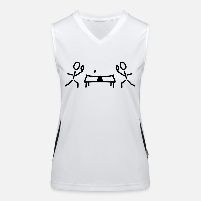 Table tennis table and rackets Women's Functional Contrast Tank Top