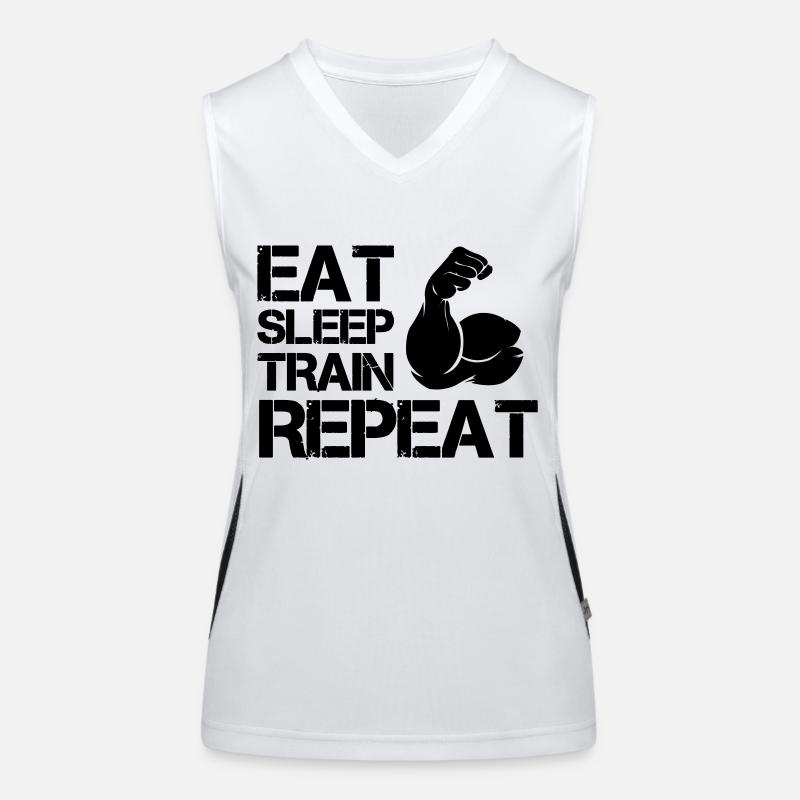 Biceps Eat Sleep Train Women's Functional Contrast Tank Top