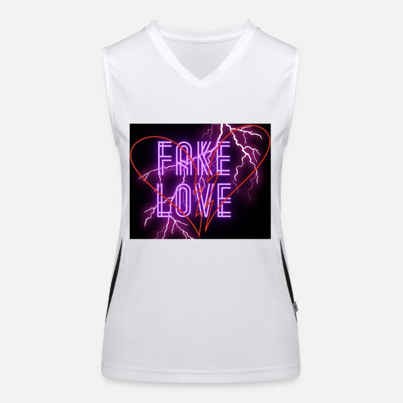 Faux amour Débardeur respirant contrasté Femme