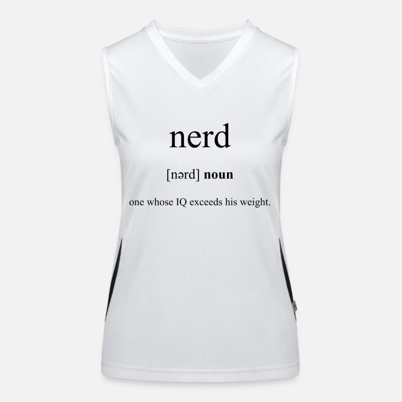Nerd (Streber) Definition Dictionary Funktionelles Kontrast-Tank Top für Frauen