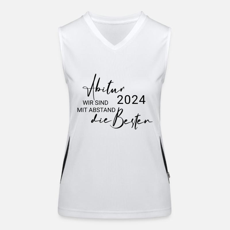 Abitur 2024 Funktionelles Kontrast-Tank Top für Frauen