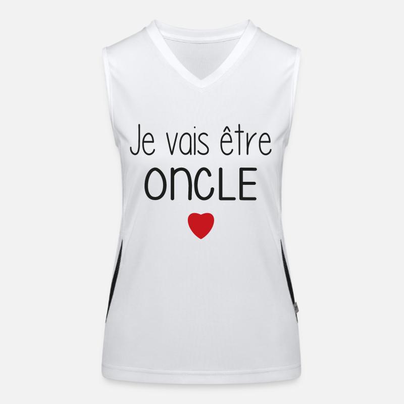 Ich werde Onkel - Herz Funktionelles Kontrast-Tank Top für Frauen
