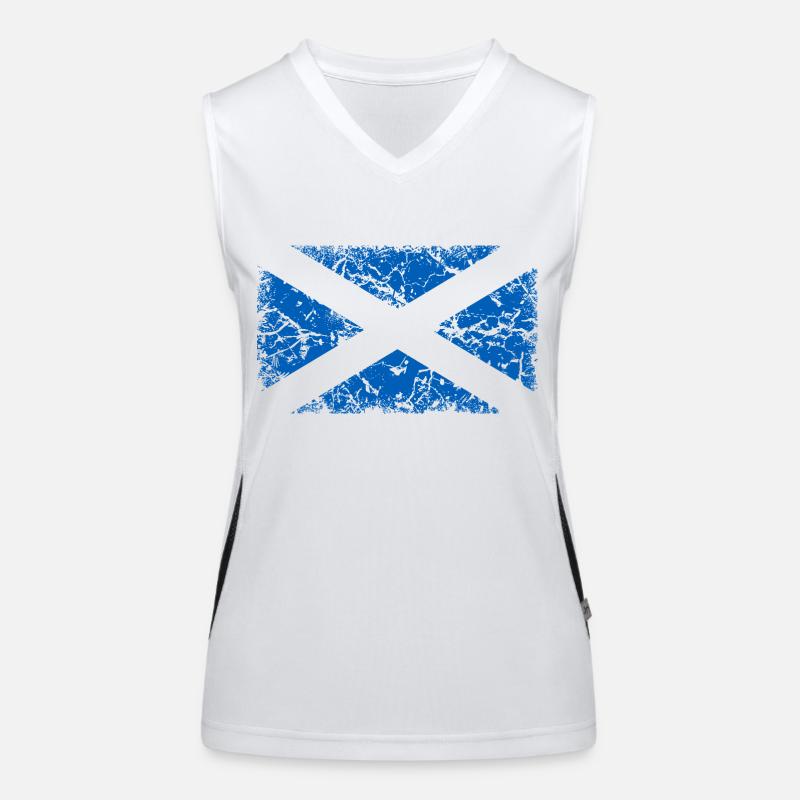 Scotland Flag - Monocolor Women's Functional Contrast Tank Top