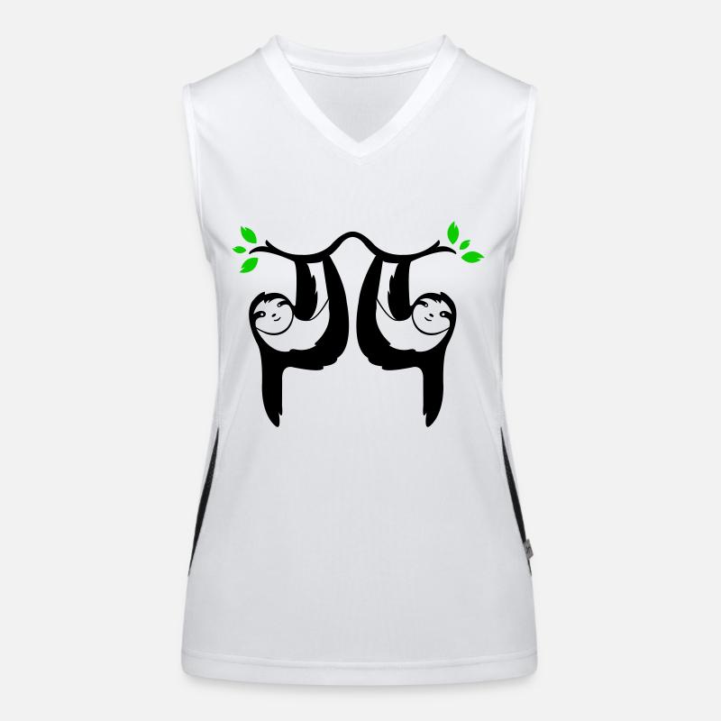 sloths 02 Women's Functional Contrast Tank Top