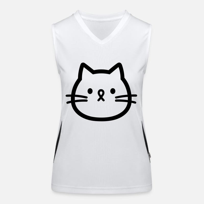 Katze Funktionelles Kontrast-Tank Top für Frauen