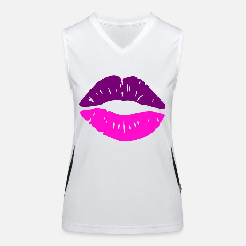 lippen kuss Funktionelles Kontrast-Tank Top für Frauen