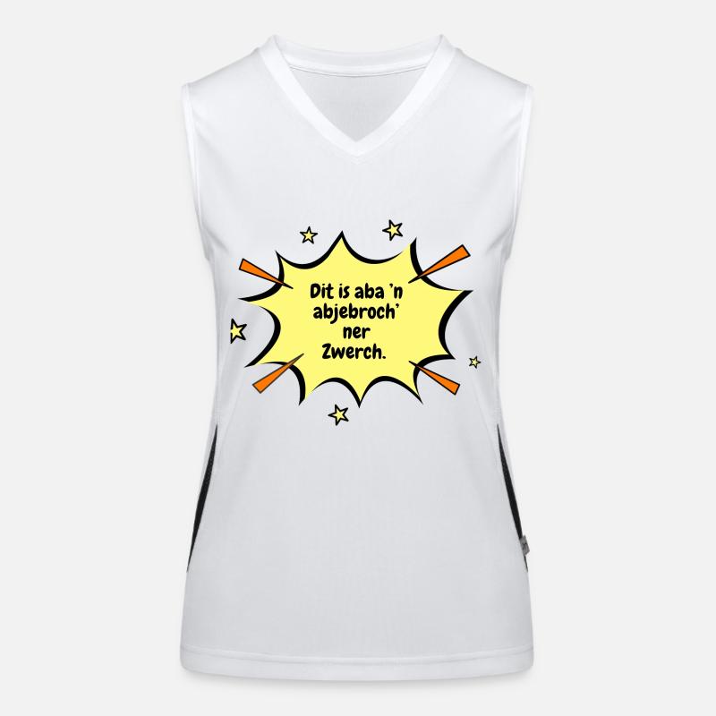 Berlin Dit is aba 'n abjebroch’ner Zwerch. Débardeur respirant contrasté Femme