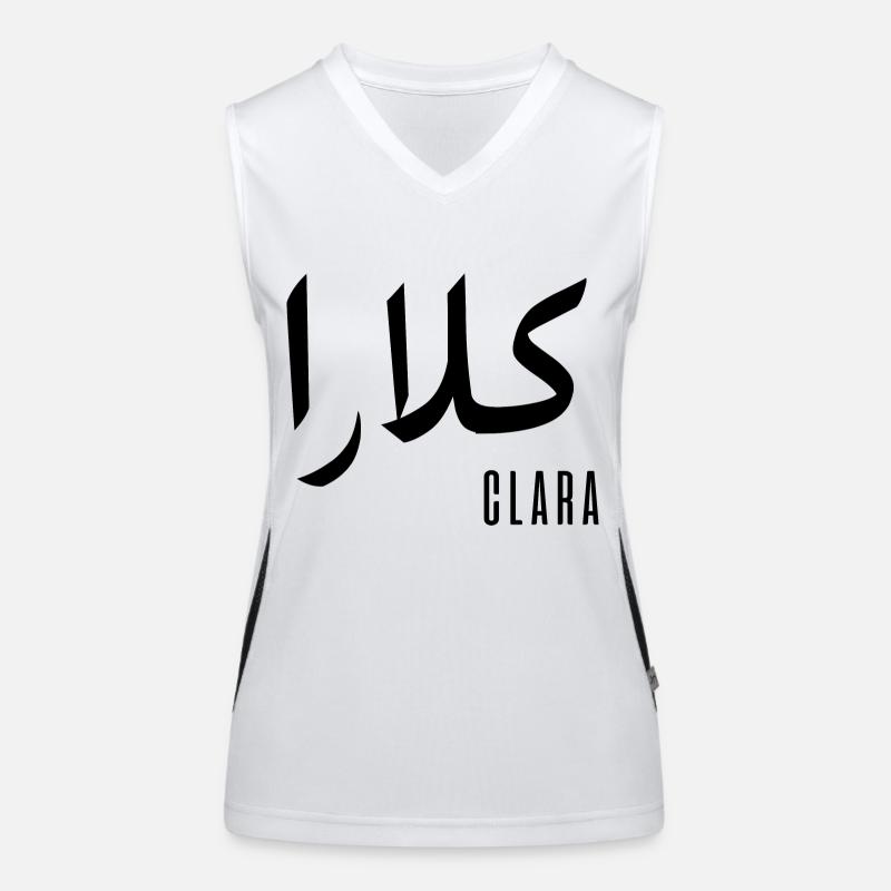 Clara name in Arabic Women's Functional Contrast Tank Top