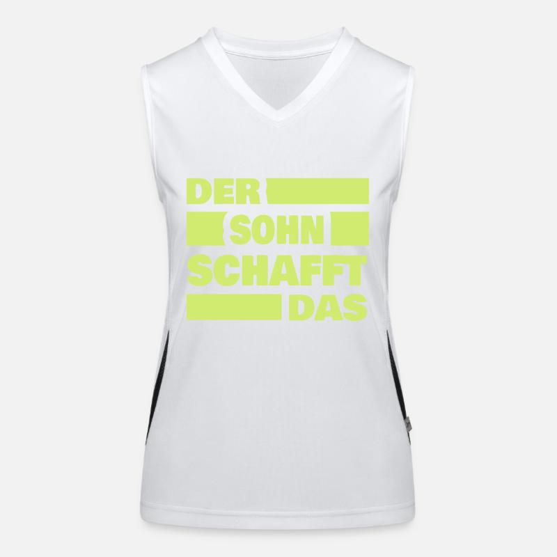 Figlio Top sportivo da donna in contrasto cromatico